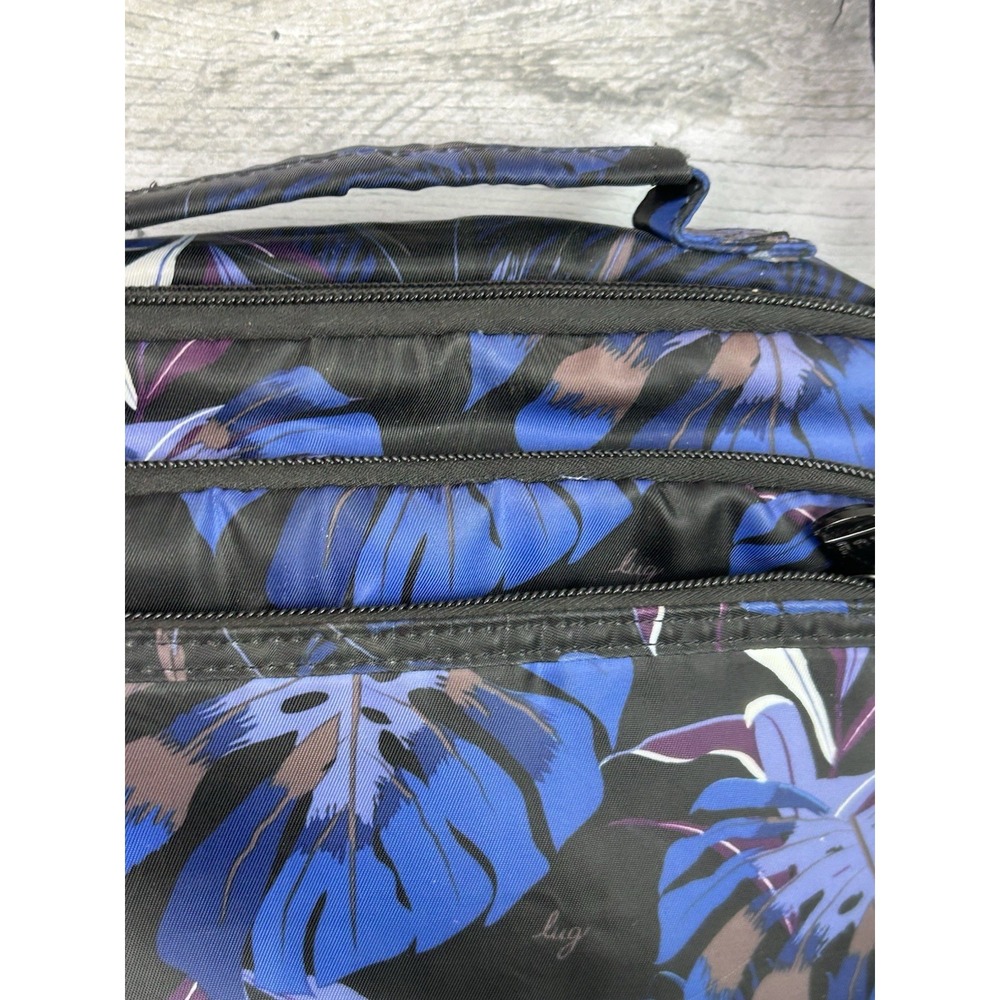 Lug Scoop crossbody (blue, purple, black) Botanical Floral - Picture 7 of 9